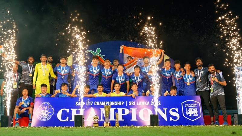 saff u-17 championship: india thwart 10-man nepal 4-0 in final to retain title