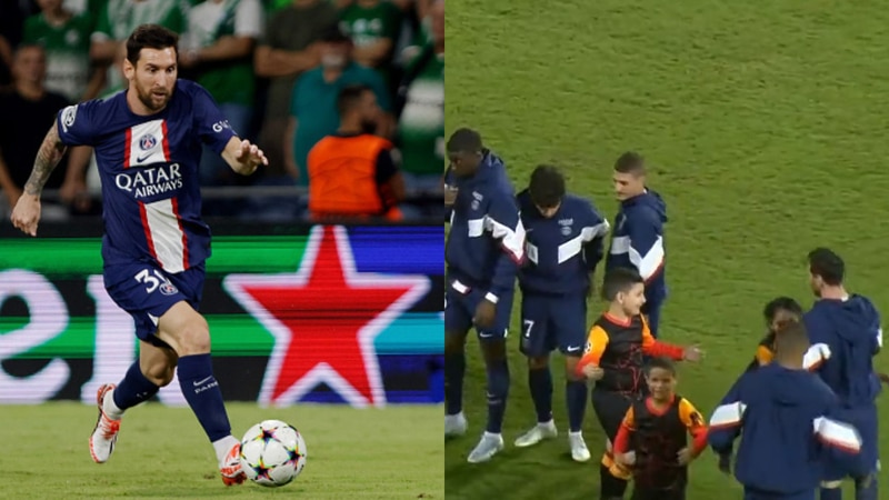 watch: kids star-struck with mouths agape as they embrace lionel messi